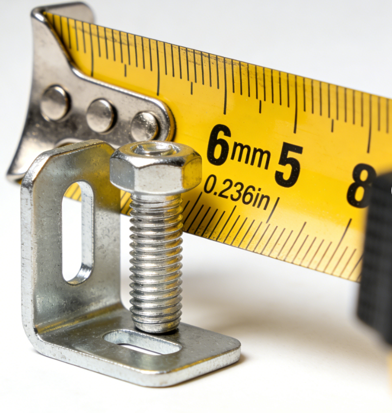 6mm to inches conversion: 6mm hardware measured on dual-unit tape | HomeDIYer
