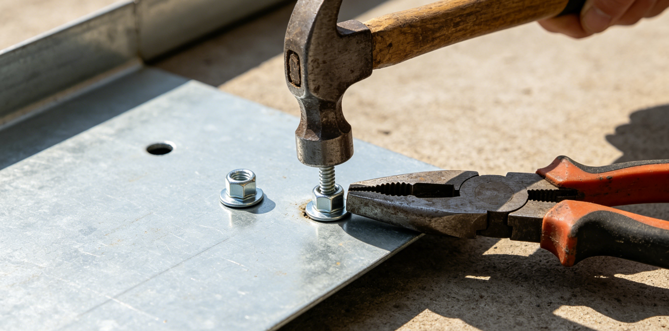 How to Install Rivet Nuts (Nutsert) Without a Tool?