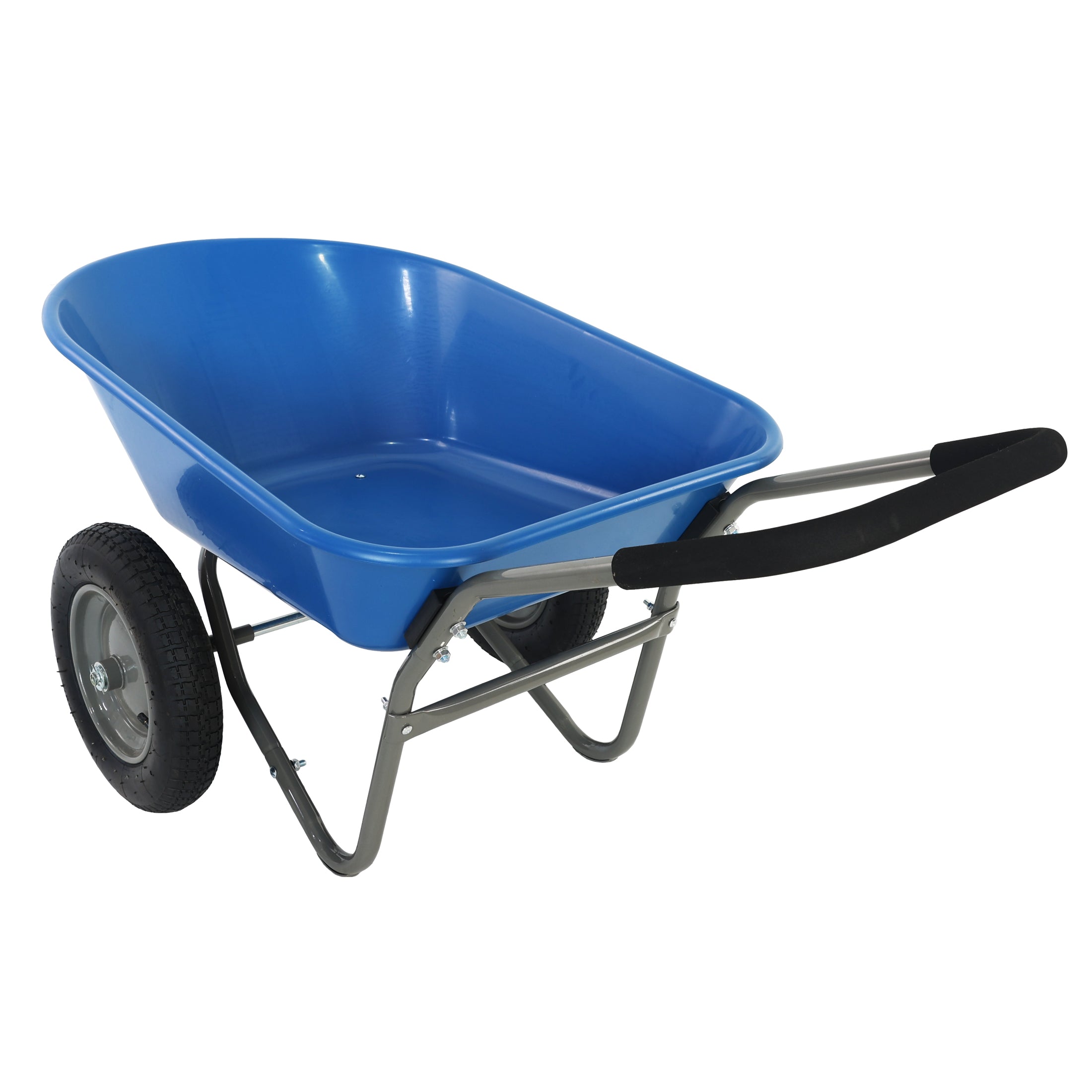 wheel barrow Two wheeled trolley for blue garden 15 inch pneumatic wheel WB189BL