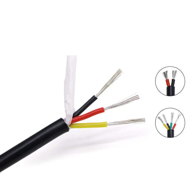 Ultra Flexible Silicone Tinned Copper Wire Electric Cable 2 3 4 Cores Black Red - HomeDIYer