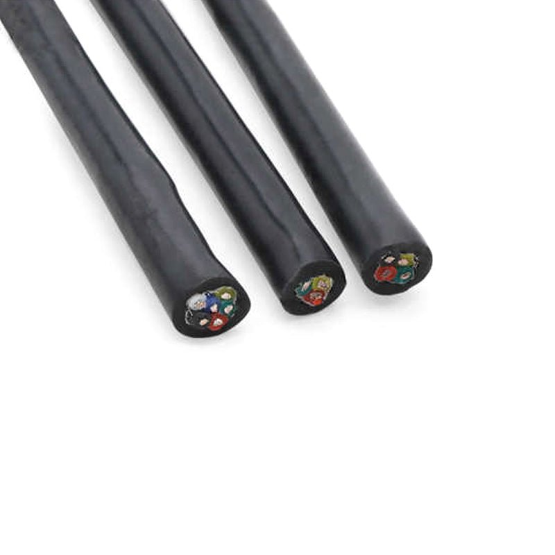 0.3mm² - 2.5mm² Soft Silicone Rubber Shielded Wire Cable Sheathed 2 3 4 6 Core,Black - HomeDIYer