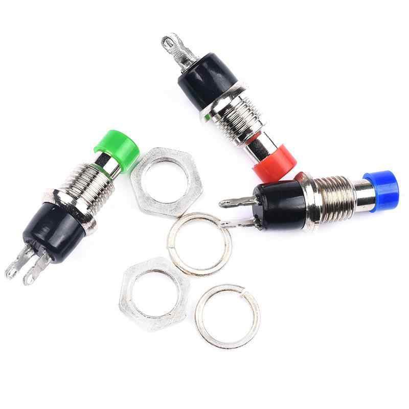 Push button switch Round NO contact Push Button Horn 250V/3A 2 PIN OD 7mm OFF - ON - HomeDIYer