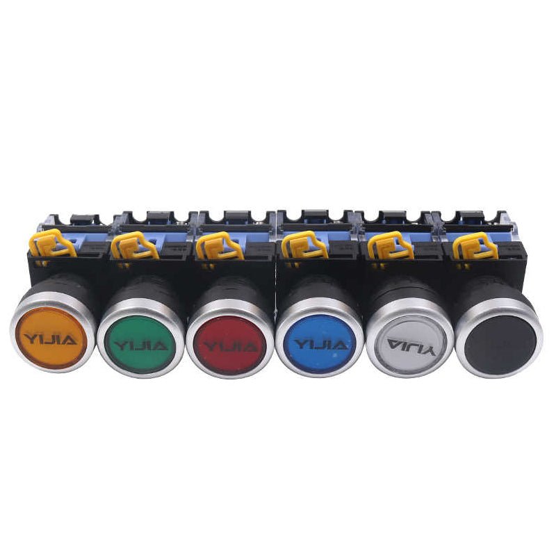 22mm Power Push Button Switch 1NO 1NC Red Green Yellow Blue White Black - HomeDIYer