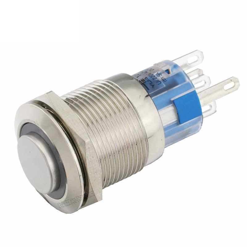 19mm Stainless Steel Pushbutton Switch with Light Self Reset - HomeDIYer