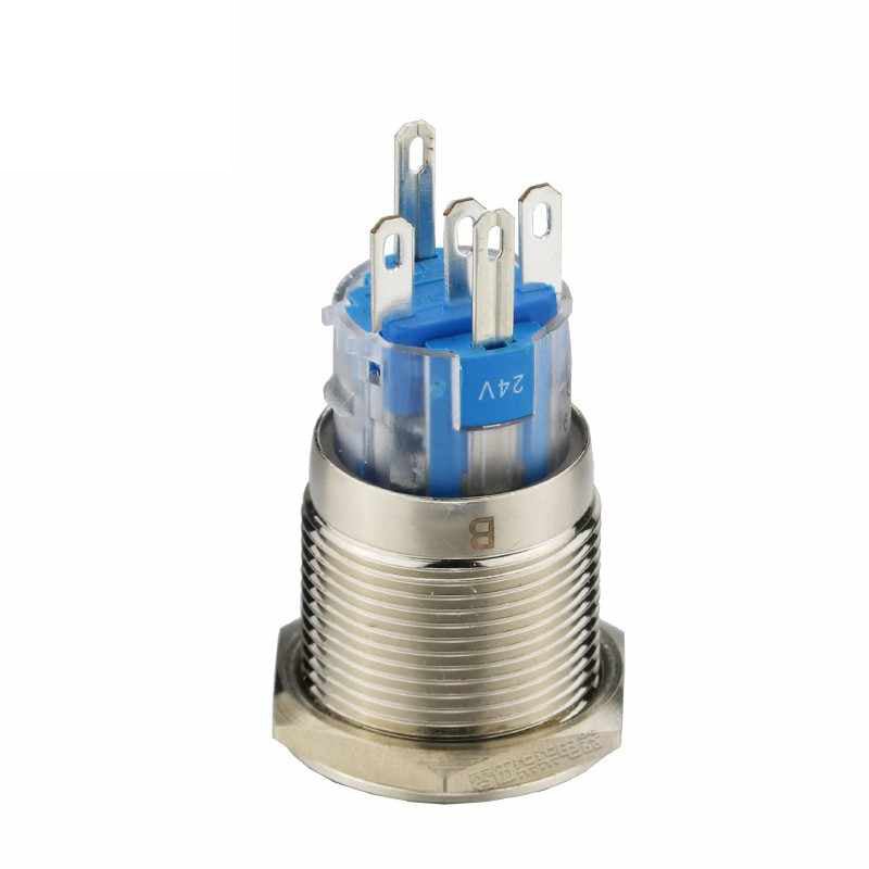 19mm Stainless Steel Pushbutton Switch with Light Self Reset - HomeDIYer
