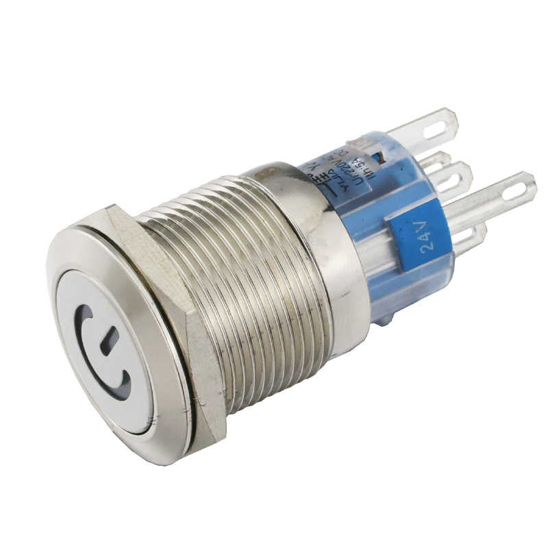 19mm Stainless Steel Pushbutton Switch with LED Light & Self - Reset - HomeDIYer