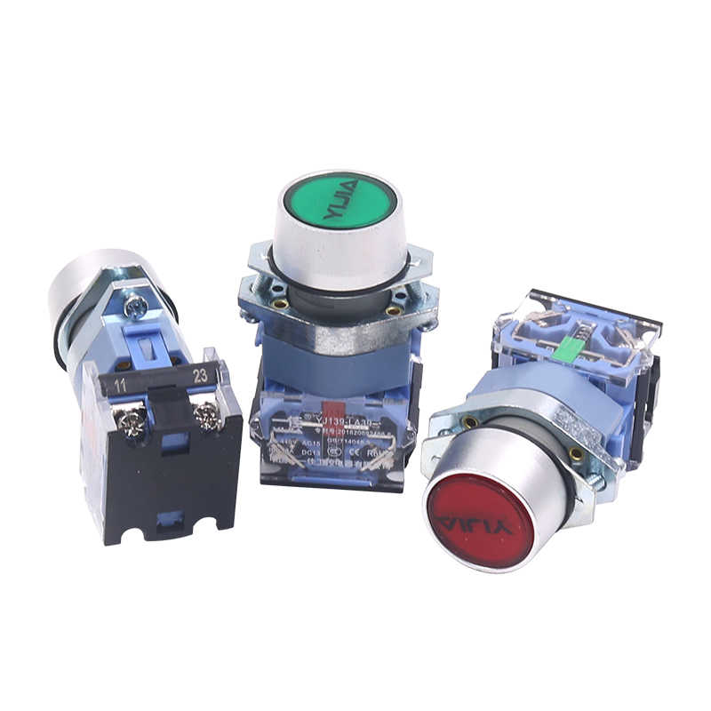 22mm LA39 - 11BN Power Pushbutton Flush Switch Self - Resetting Self - Locking - HomeDIYer