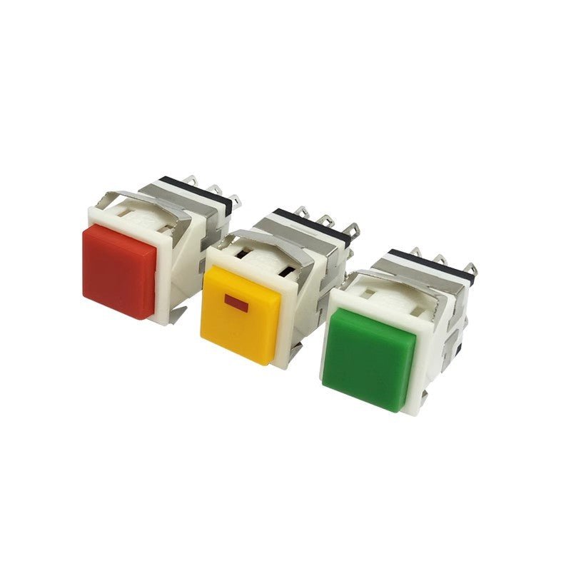KD2 - 23 Self - Locking Lampless Switch Pushbutton 6 Pin 3A/250V Red Yellow Green Black - HomeDIYer