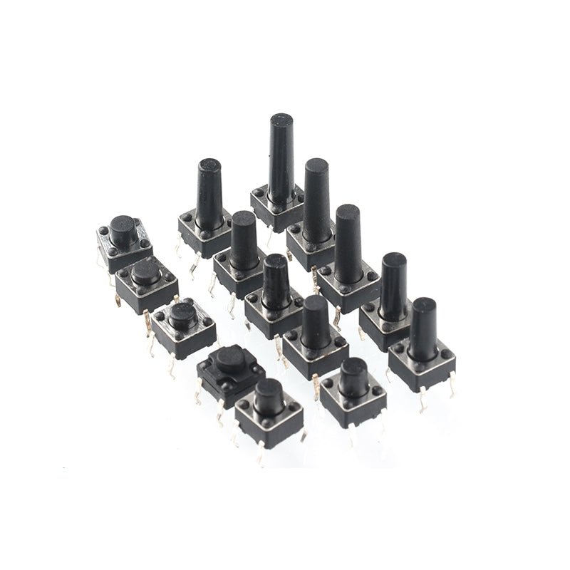 Micro PCB Momentary Tactile Tact Push Button Switch 4Pin SPST 6x6x4.3 - 12mm - HomeDIYer