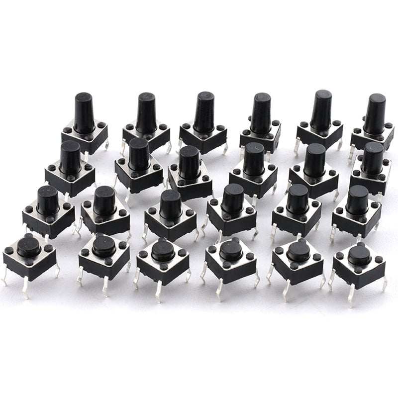 Micro PCB Momentary Tactile Tact Push Button Switch 4Pin SPST 6x6x4.3 - 12mm - HomeDIYer