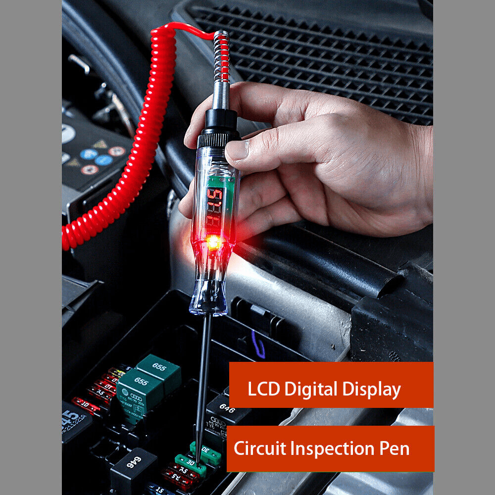 3 - 24V Car Digital Electric Voltage Circuit Tester Truck Automotive Light Test - HomeDIYer