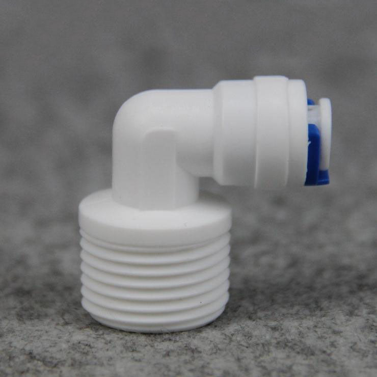 Water Purifier Fittings Male Quick Coupling Male Quick Elbow Fitting,PP - HomeDIYer
