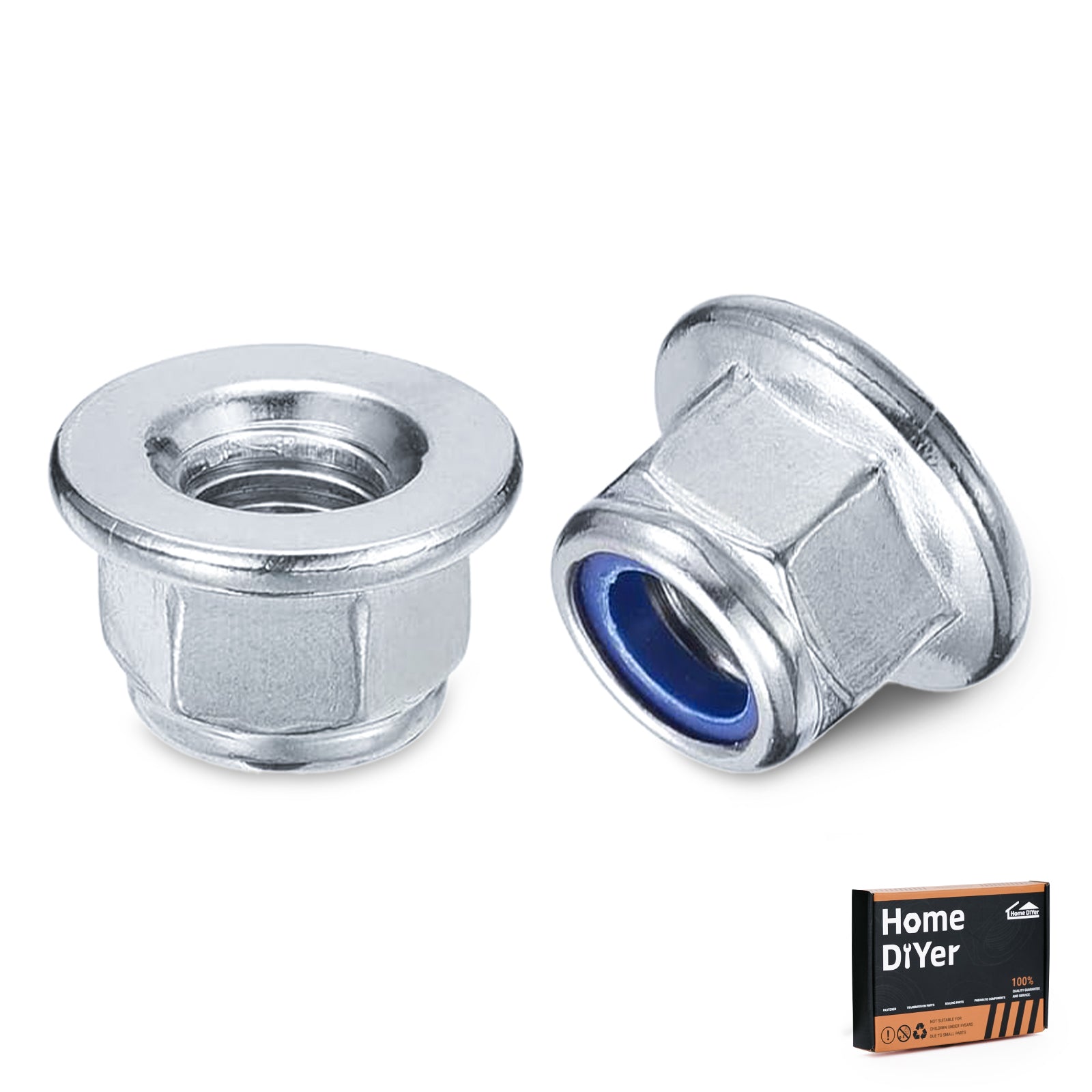 Zinc Plated Flanged Nyloc Nuts – Flange Nylon Insert Locking Nuts M5 to M12 | DIN6926