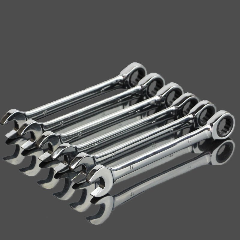 Reversible Cranked Offset Ratchet Combination Spanner Wrench - HomeDIYer