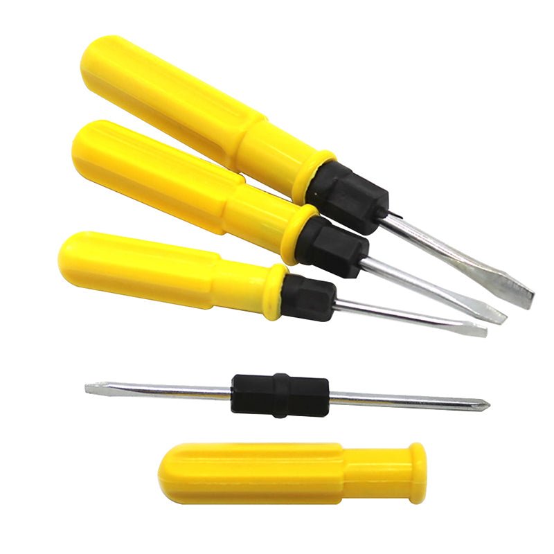 2'' 3'' 4'' Heavy Duty Double Ended Screwdriver Philips Flat Slotted Grip Hand Tool - HomeDIYer