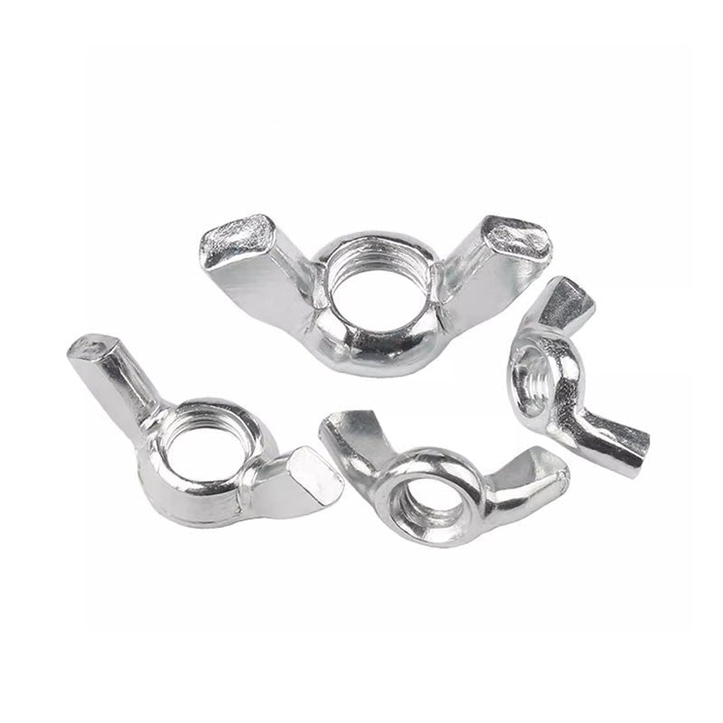 10Pcs Carbon Steel white zinc Wing Nut M4 M5 M6 M8 M10 M12 - HomeDIYer