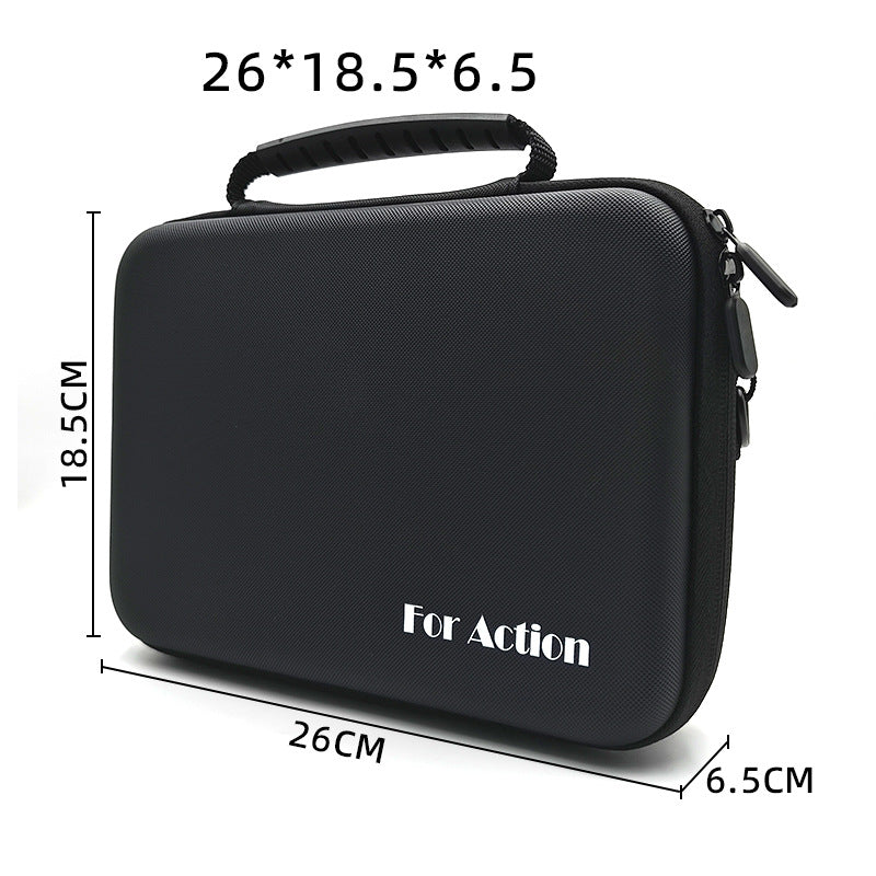 DJI Action 6 5 Pro 4 3 Hard Case Carrying Bag, EVA Splash-Resistant Storage Case with Custom-Molded Interior and Mesh Pocket, Gray or Black