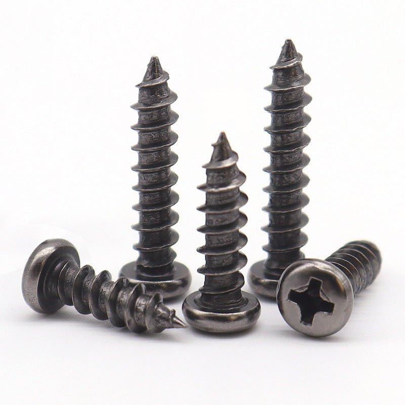 M1 - M3 Black Phillips Pan Head Self tapping screws Carbon Steel - HomeDIYer
