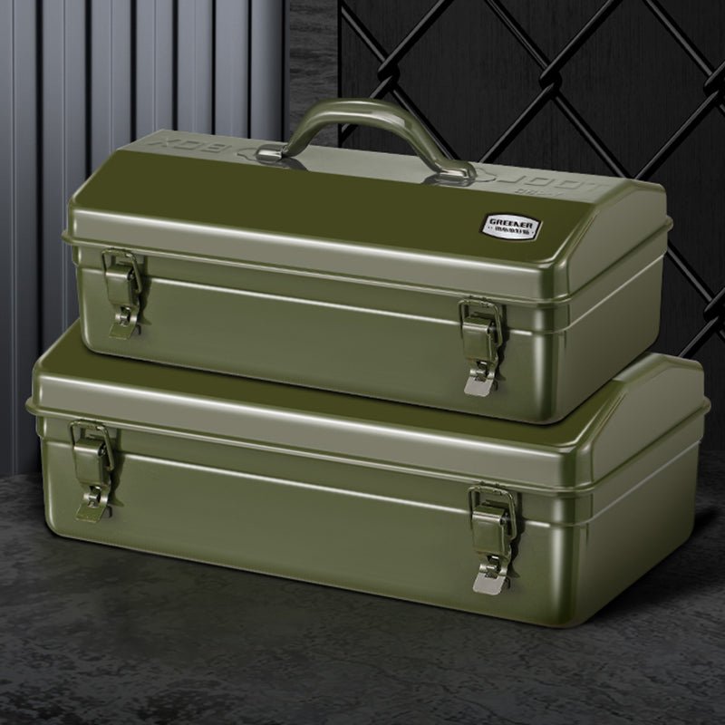 Household Multi - Functional Hardware Toolbox Industrial Grade Storage Box Empty Box Metal - HomeDIYer