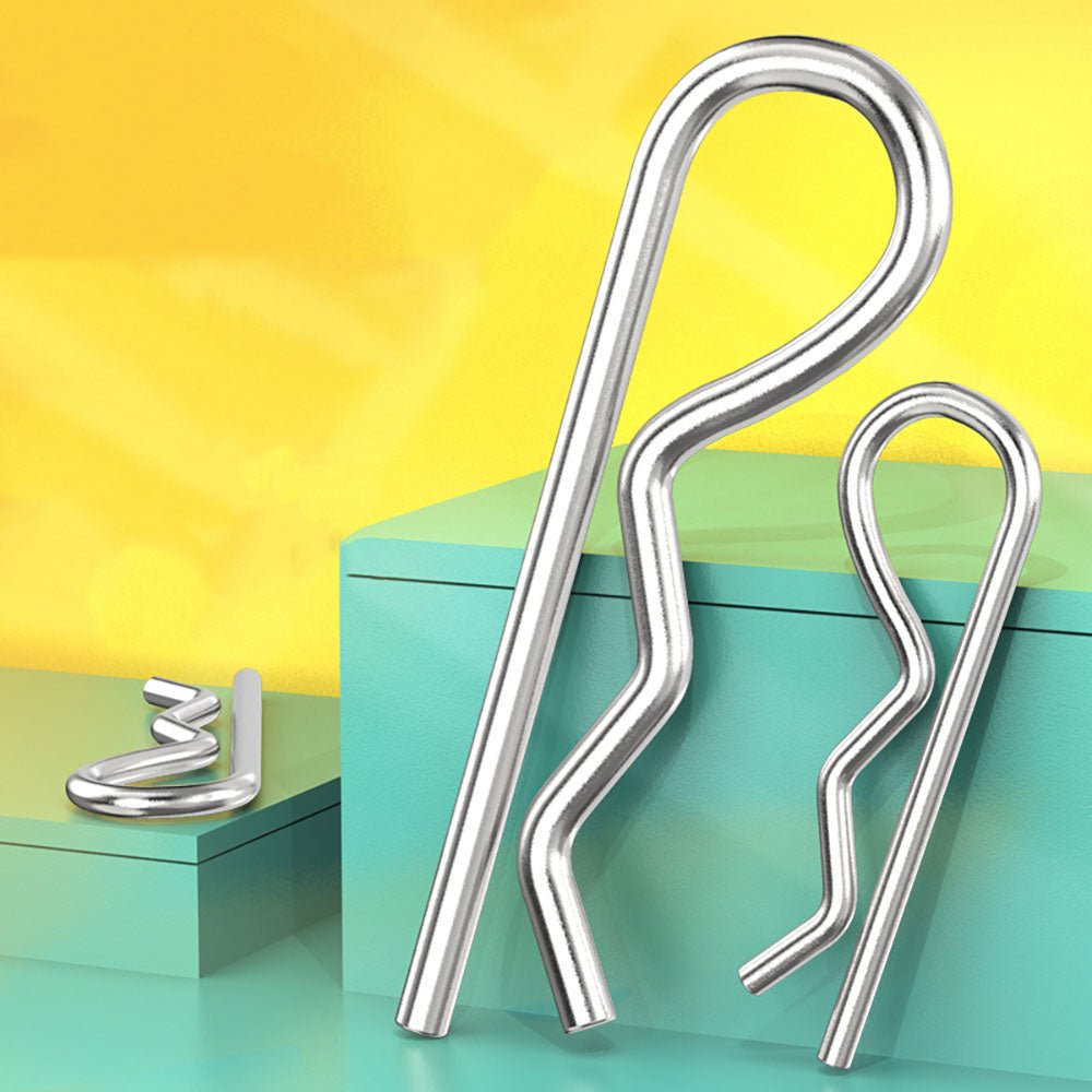 R Pins Shaft Retaining Clips 304 Stainless Steel Hair Pin Spring Cotter Pin M1 - M6(10PCS) - HomeDIYer