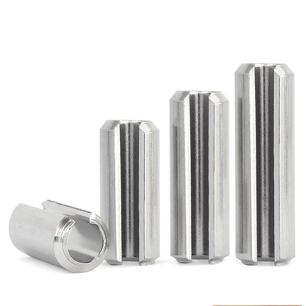 304 Stainless Steel Spring Pins Cylindrical Elastic Open Dowel Pins M6 - M12(25PCS) - HomeDIYer