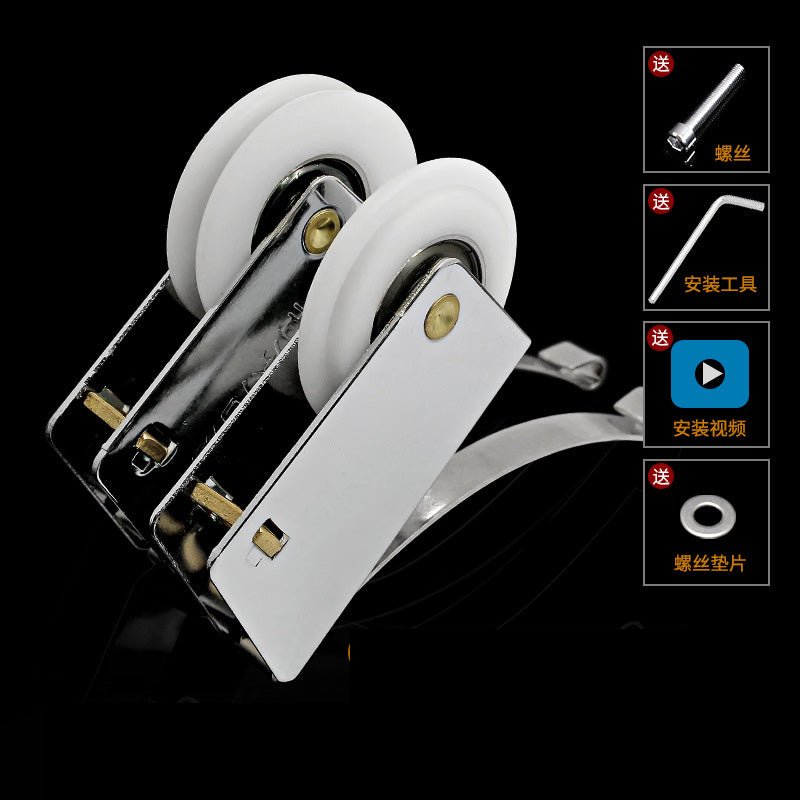 White Wardrobe Wheels Sliding Door Casters - HomeDIYer