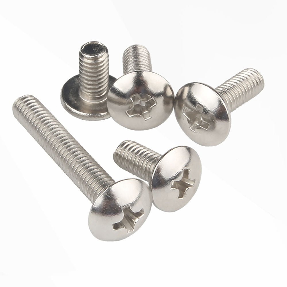 Phillips Truss Head Machine Screw Carbon Steel Nickel Plated M4 M5 M6 - HomeDIYer