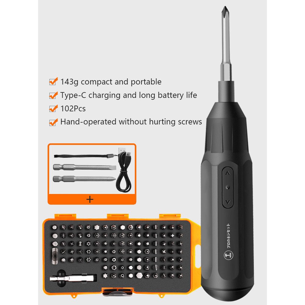 Mini Precision 66PC Electric Screwdriver Set Rechargeable 3.6V - HomeDIYer