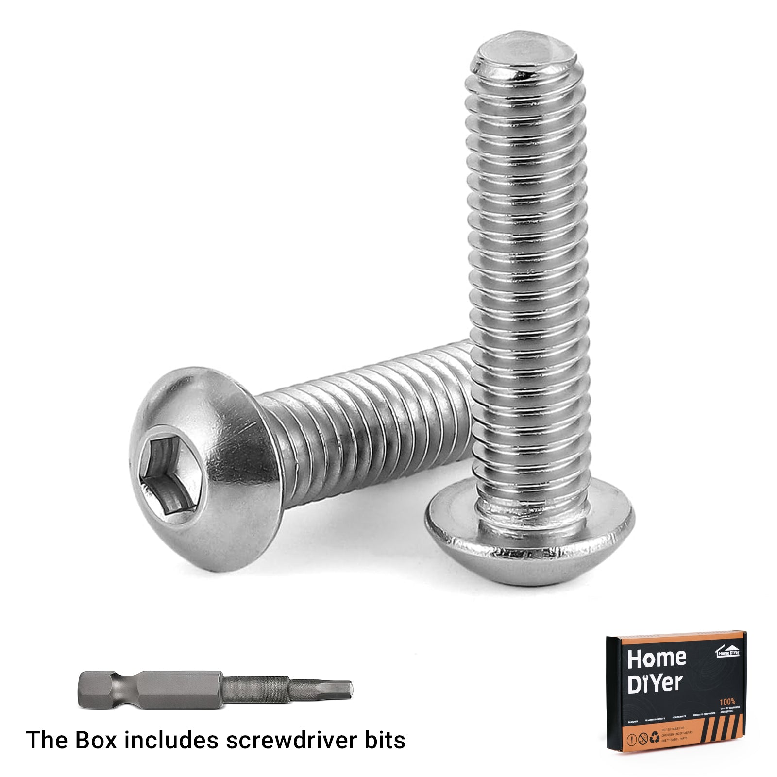 A2 Stainless Steel Button Head Allen Screws – Metric Hex Socket Bolts M3-M10