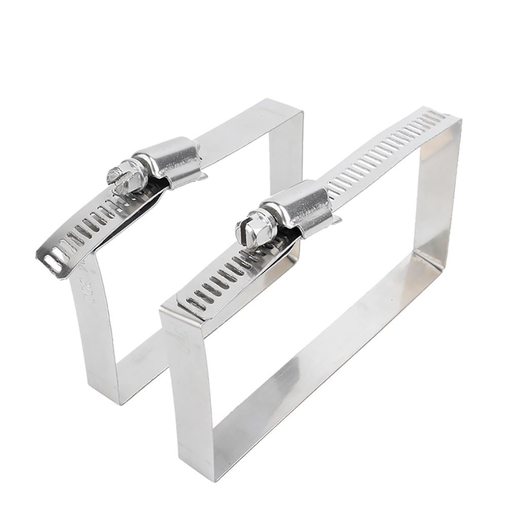 304 Steel Square Hose Clamp 50 - 1200mm Rectangular for Cable Tray & Pipe Fixing - HomeDIYer