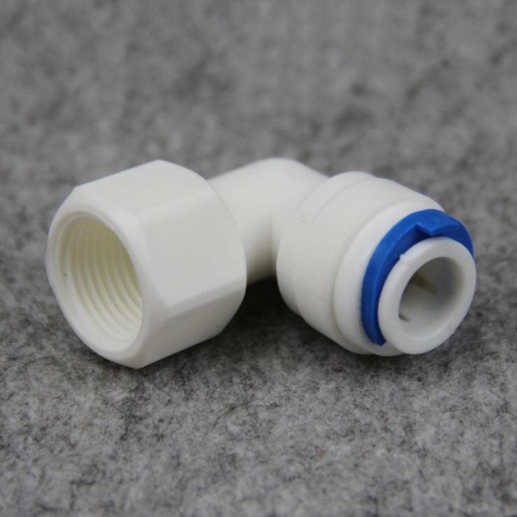 Water Purifier Fittings Female Quick Coupling Female Quick Elbow Fitting,PP - HomeDIYer