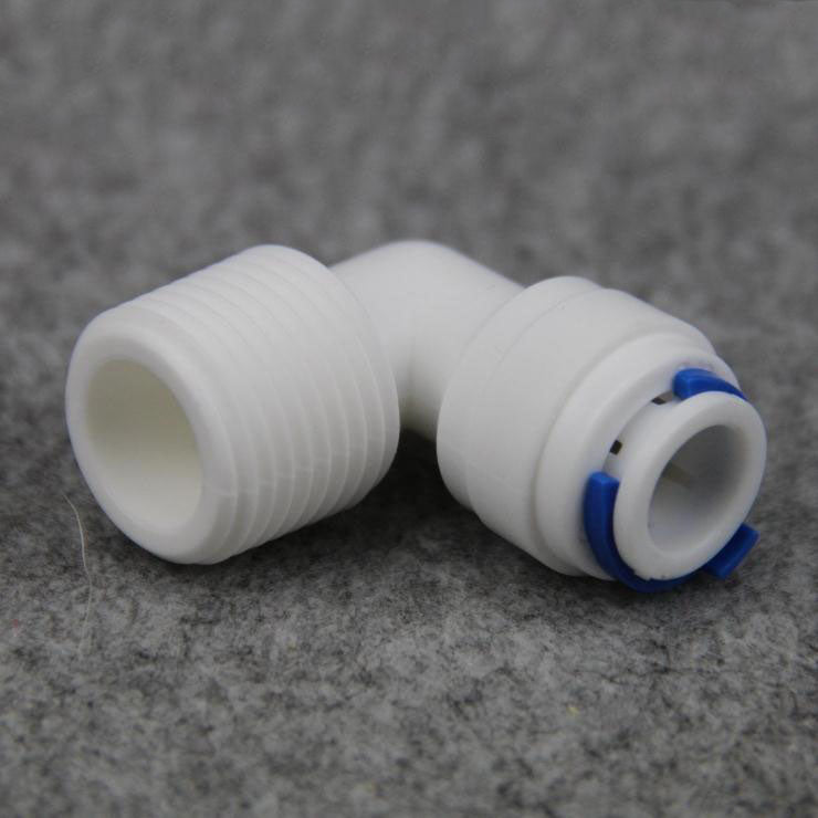 Water Purifier Fittings Male Quick Coupling Male Quick Elbow Fitting,PP - HomeDIYer
