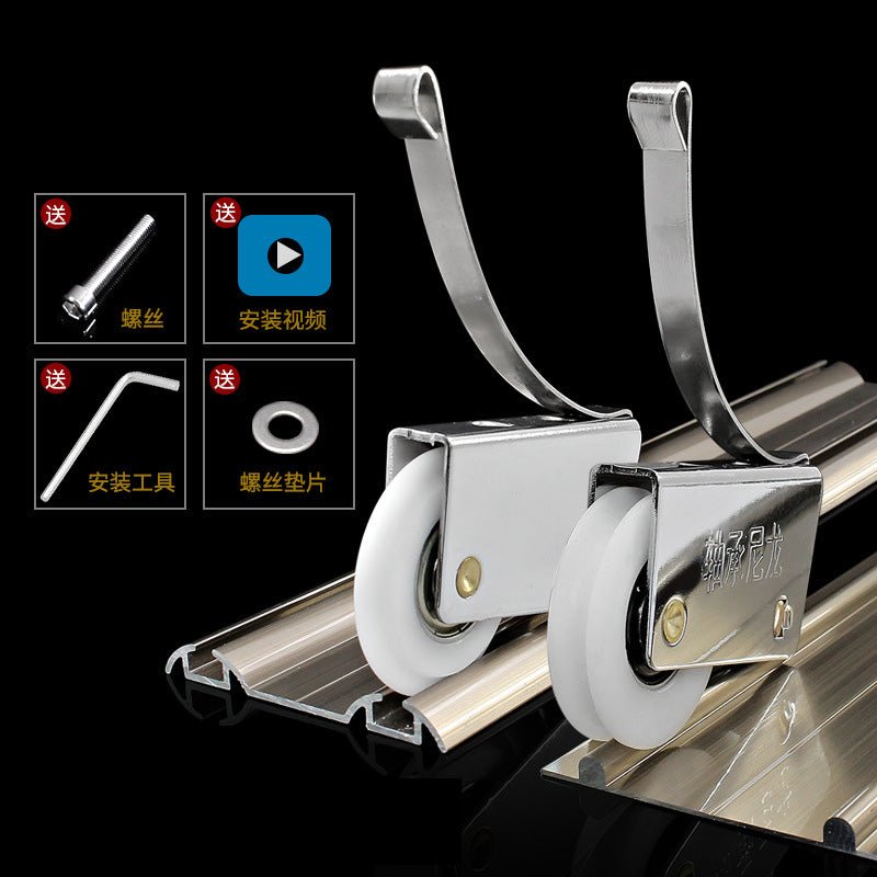 White Wardrobe Wheels Sliding Door Casters - HomeDIYer