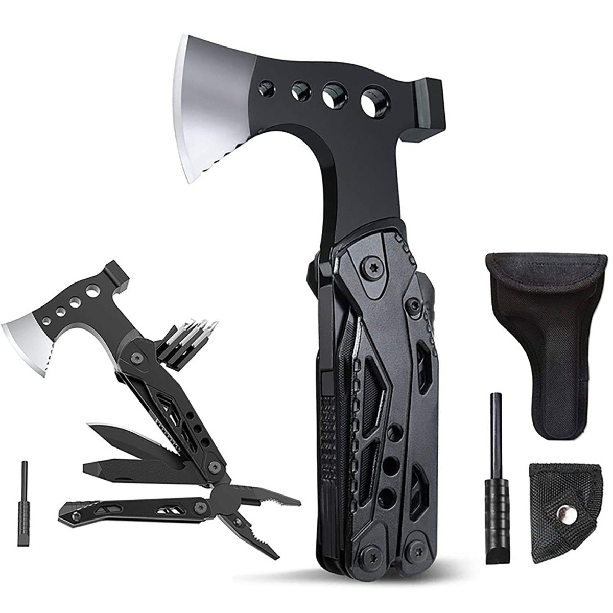 10 in 1 Multitools Camping Outdoor survival multi - purpose axe camping hiking axe hammer - HomeDIYer
