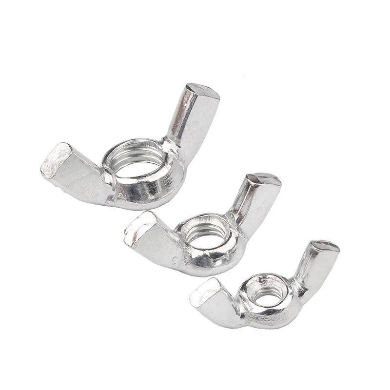 10Pcs Carbon Steel white zinc Wing Nut M4 M5 M6 M8 M10 M12 - HomeDIYer