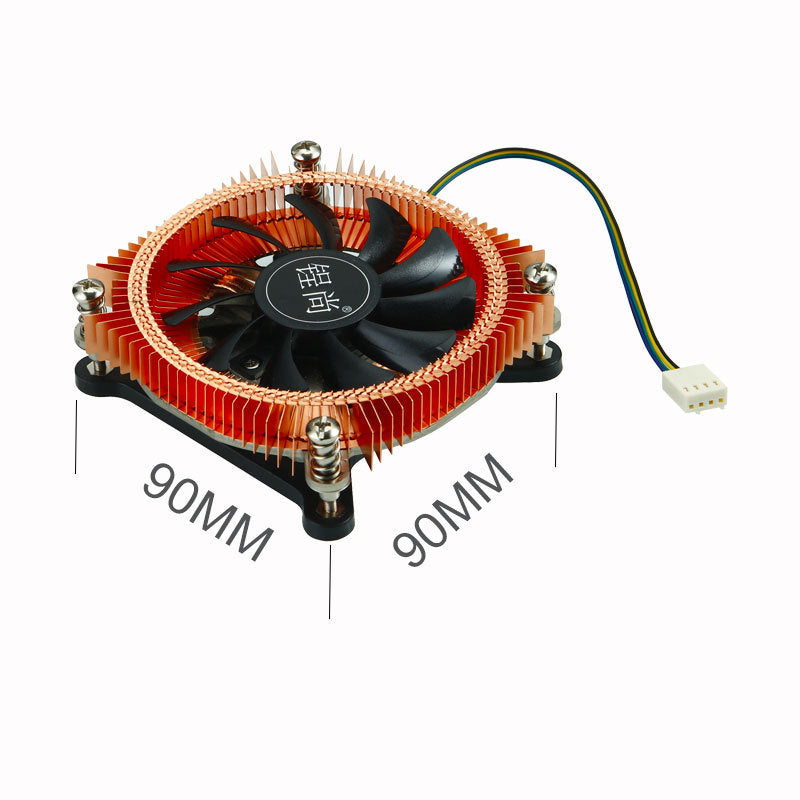SKTC KT-19 Low-Profile CPU Cooler – Full Copper, PWM Fan, Ultra-Slim 19mm for Mini-ITX & HTPC