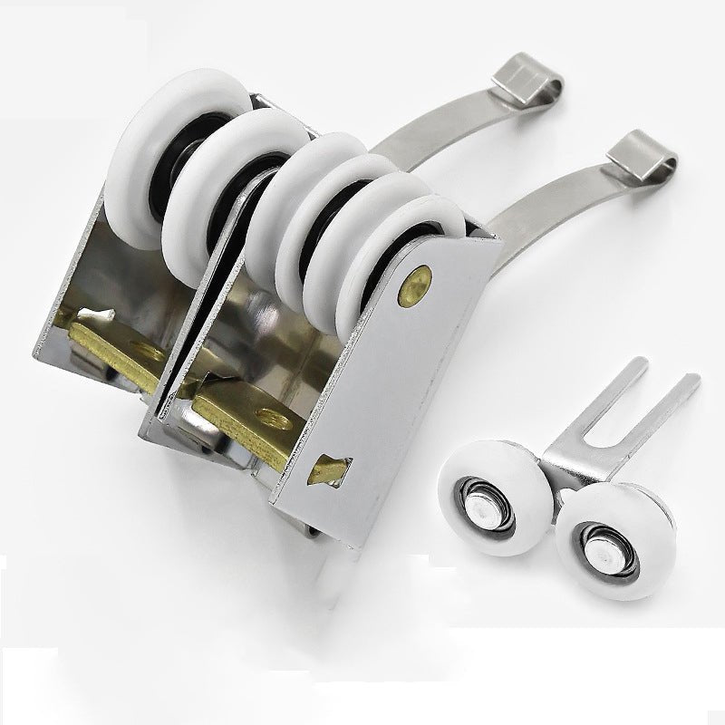 Wardrobe Closet Sliding Door Pulley Stainless Steel Bathroom Partition Glass Wheel Furniture Caster Part - HomeDIYer