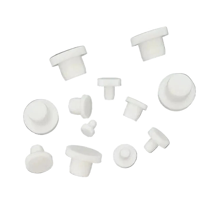 White Hole Plug End Cap Round Solid Silicone Rubber Blanking Seal Bung 3mm - 14mm - HomeDIYer