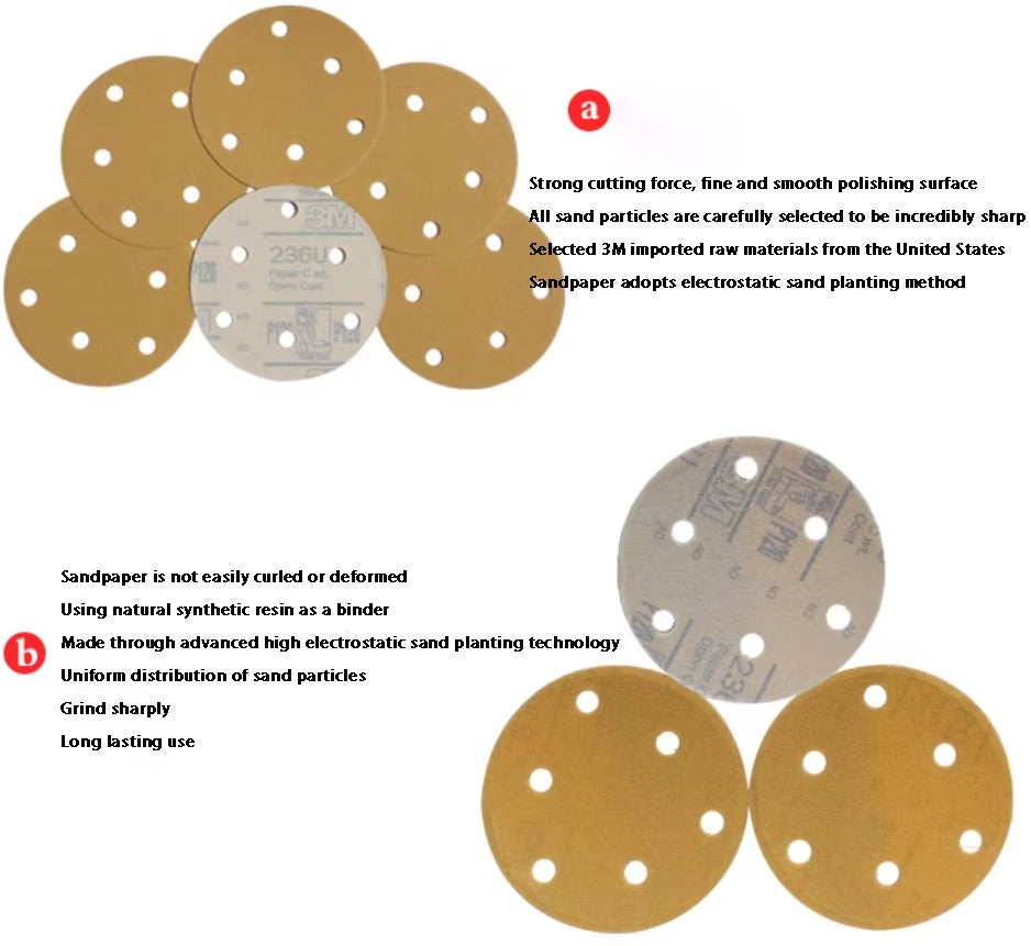 150mm 6" Sanding Discs Wet & Dry Orbital Sandpaper Pads Hook Loop 60- 10000 Grit
