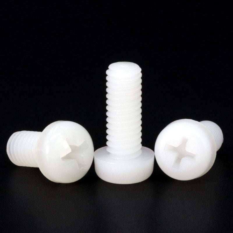 M2 M2.5 M3 M4 M5 M6 M8 White Nylon Plastics Phillips Pan Head Machine Screw - HomeDIYer