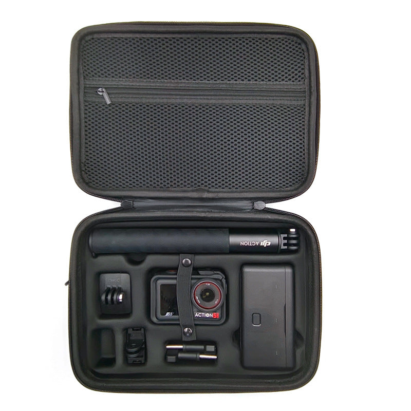 DJI Action 6 5 Pro 4 3 Hard Case Carrying Bag, EVA Splash-Resistant Storage Case with Custom-Molded Interior and Mesh Pocket, Gray or Black