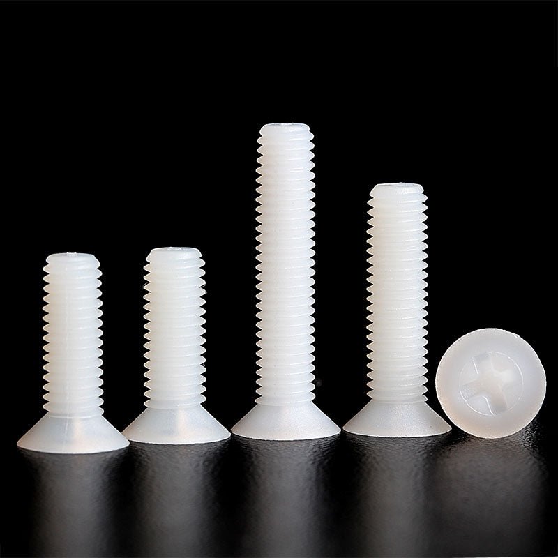 M2.5 M3 M4 M5 M6 M8 White Nylon Phillips Countersunk Head Machine Screw - HomeDIYer