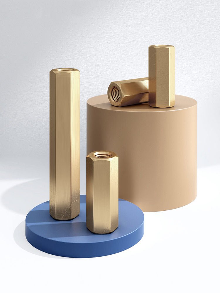 Brass Double Pass Hexagonal Post Nut Support isolation Post M5 M6 - HomeDIYer