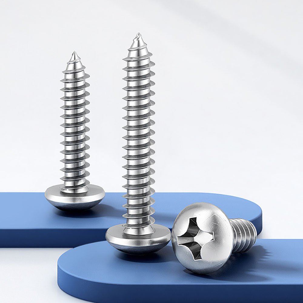 M1 M1.2 M1.4 M1.7 M2 M2.2 M3 M3.5 304 Stainless Steel Phillips Pan Head Self Tapping Screws(10pcs) - HomeDIYer
