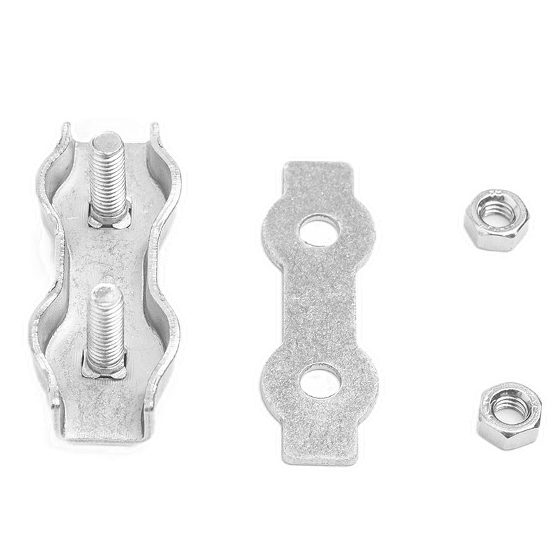 M2 - M10 Stainless Steel Wire Rope Grip Double clamp Cable Clamp Fastening Clips - HomeDIYer