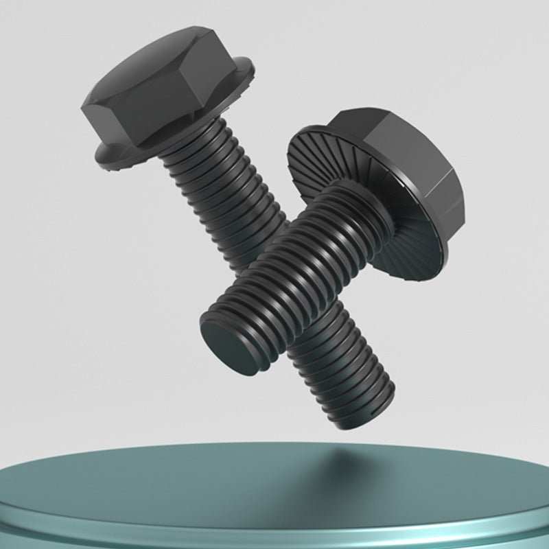 Black Hex Head Flange Screws 10.9 Grade Alloy Steel Anti Loosening Bolts M6 - M16 - HomeDIYer