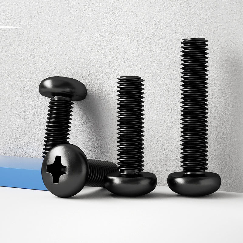 M2 M2.5 M3 M4 M5 M6 M8 Black Nylon Plastics Phillips Pan Head Machine Screw - HomeDIYer