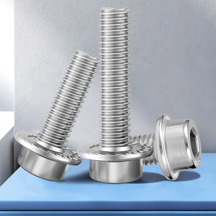 304 Stainless Steel Hexagon Socket Head Bolts With Flange Face Cylindrical Head Screws M5 - M12 - HomeDIYer