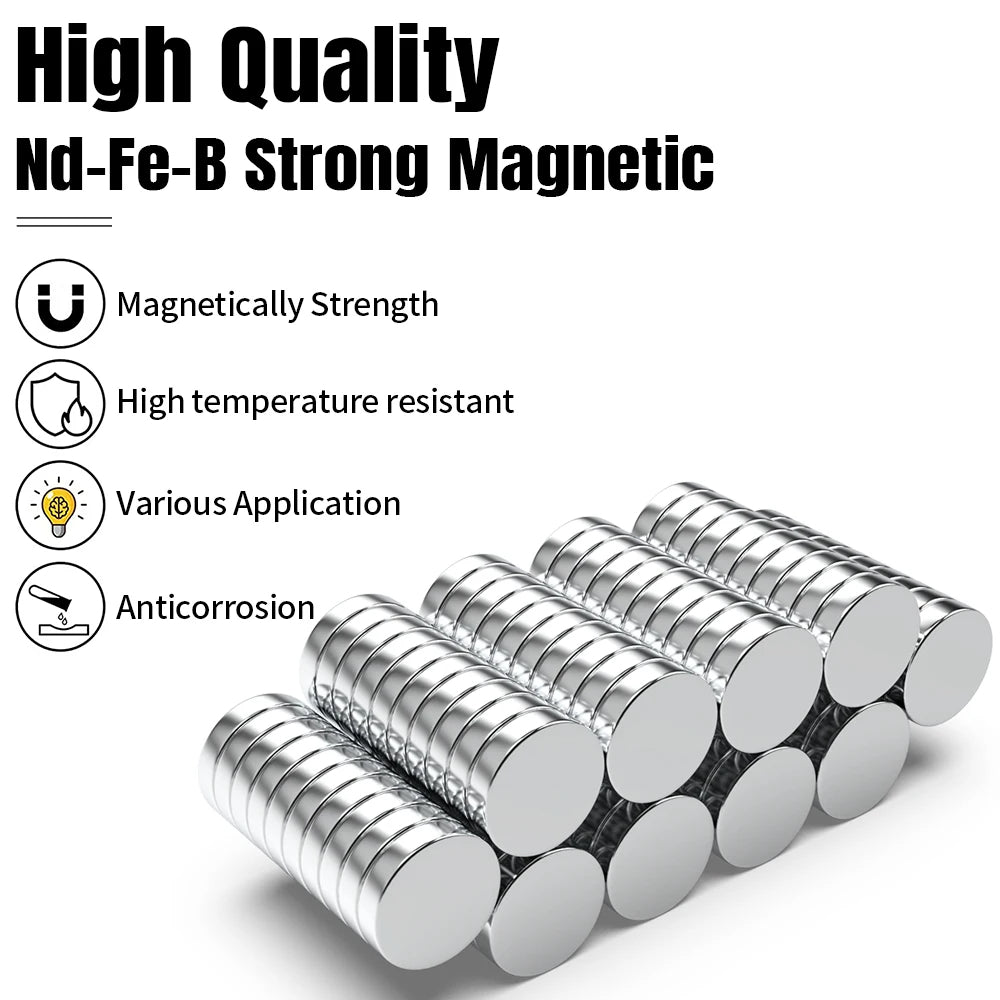 Small Neodymium Magnets - Heavy Duty Rare Earth Fridge Magnets for Whiteboard, DIY Crafts, Office & Home Use | Double Sided Strong Magnets - HomeDIYer
