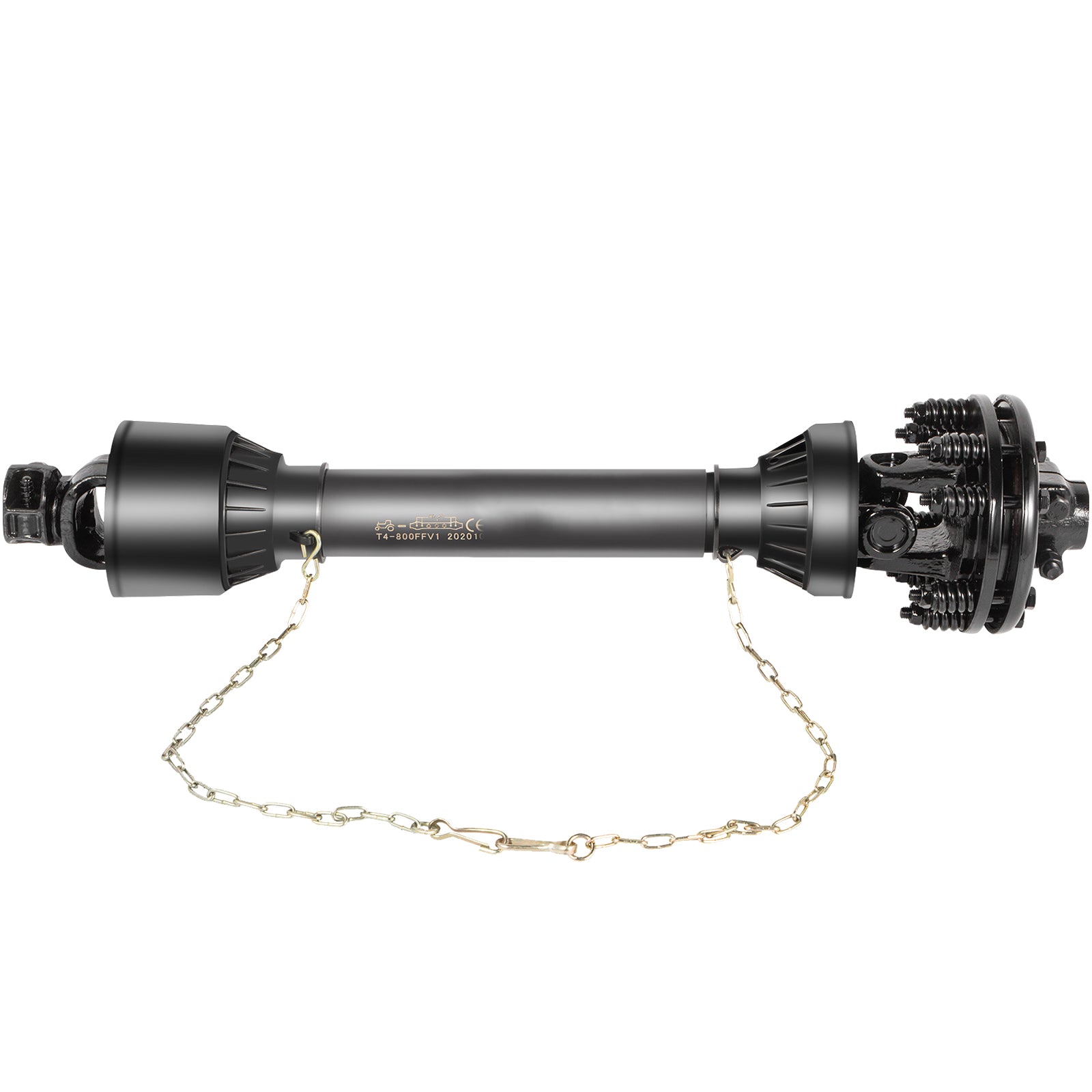 PTO Shaft, 1-3/8" PTO Drive Shaft, 6 Spline Both Ends PTO Driveline Shaft, Series 5 Tractor PTO Shaft, 43"-57" Brush Hog PTO Shaft, Black PTO Shaft w/Slip Clutch for Bush Hog/Finish Mower
